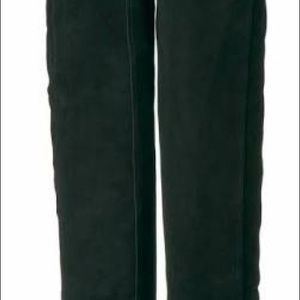 Over knee black letter  suede boots 7.5